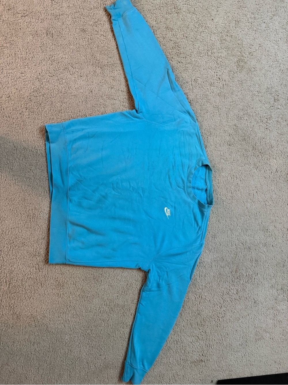 Nike Men’s Crewneck Sweatshirt - Turquoise Blue - Picture 3 of 4